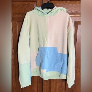 Urban Outfitters Hoodie - Light Blue Pale Yellow Pale Green - Men’s Large (92)